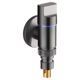 全铜角阀洗衣机水龙头自动止水阀专用卡扣式接头滚筒自动46分通用