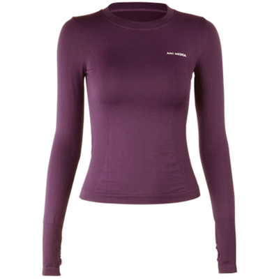 性感速干健身房套指高弹运动上衣