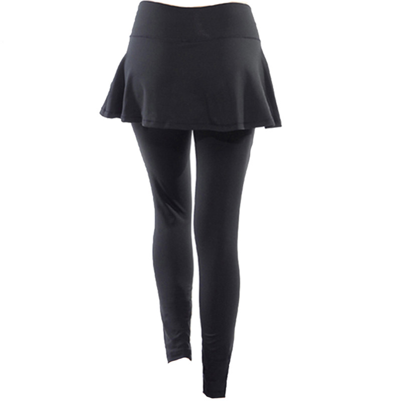 莉芝敏普拉提训练运动假两件速干紧身健身长裤跑步瑜伽裤裙女8026