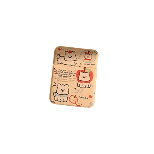 可爱小狗折叠化妆镜便携手持随身家用桌面可立迷你小镜子学生宿舍