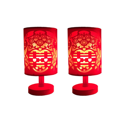 结婚台灯床头灯红色长明灯婚房