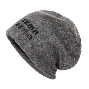 IIING帽控 羊毛混纺字母堆堆帽子女冬季显脸小保暖护耳包头帽冷帽