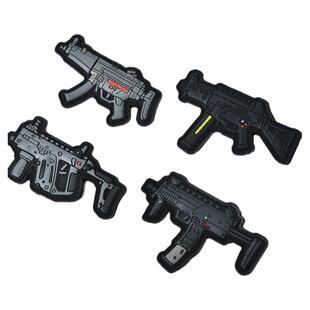 Q版武器魔术贴臂章吃鸡滴塑软胶PVC臂章贴战术背包军迷徽章臂章