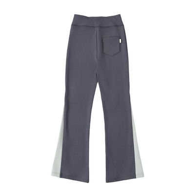 cicochild磨绒微喇拼色阔腿裤