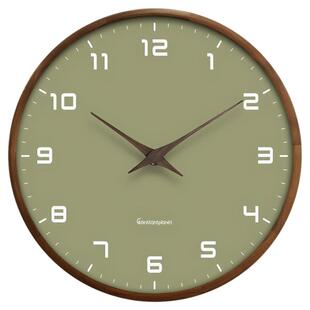 欧式实木现代简约复古静音钟表挂钟客厅时钟中式木质创意美式挂表