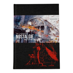 德国进口Hahnemuhle哈内姆勒速写本棕色纸素描本灰色钢笔画手绘本