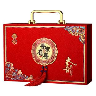 彩礼钱盒子订婚宴装饰婚礼布置全套聘金现金10万聘礼彩礼箱礼金盒