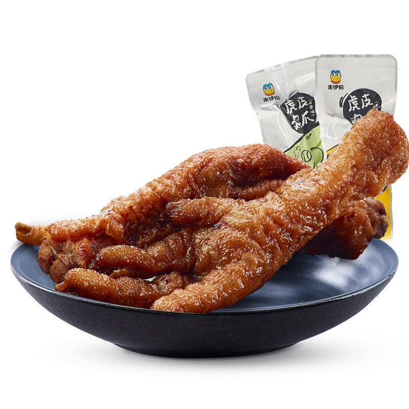来伊份虎皮鸡爪500g鸡肉鸡爪包装