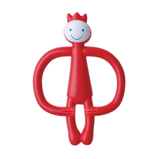 爱牙牙婴儿红猴子牙胶小月龄磨牙棒咬胶宝宝出牙期46个月火柴玩具