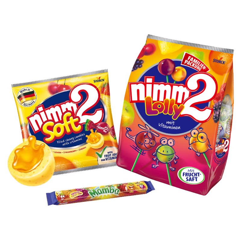 【赠零钱包】nimm2二宝官方维生素果汁棒棒糖婴儿童糖果零食组合 膜棒实拍商品图