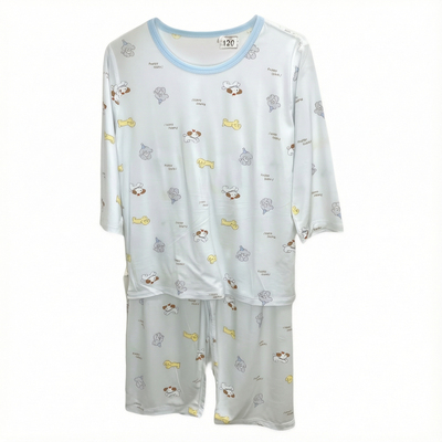 儿童莫代尔夏季七分袖七分裤睡衣