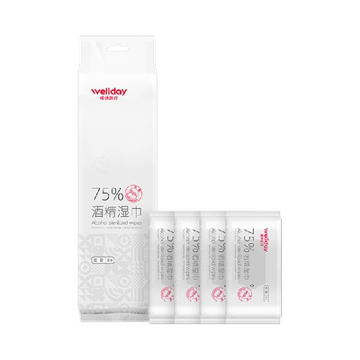 维德医疗75度酒精湿巾抑菌