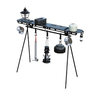 德厚户外露营置物架托盘灯架子便携式铝合金收纳挂架野营三角支架