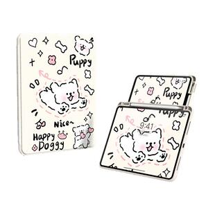 适用三星s9fe平板保护壳galaxy带笔槽tab旋转a9+硅胶s8亚克力壳s7plus磁吸s7fe+防摔a8保护套s6lite可爱修狗