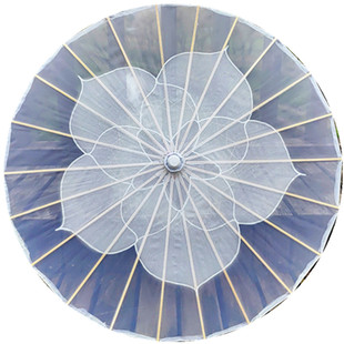 春晚茉莉花开舞蹈伞 透明舞台演出道具伞 跳舞旗袍走秀表演工艺伞