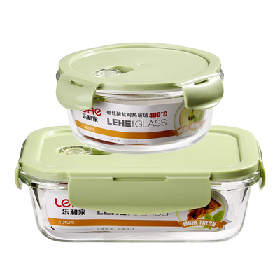 微波炉加热带饭饭盒耐热玻璃