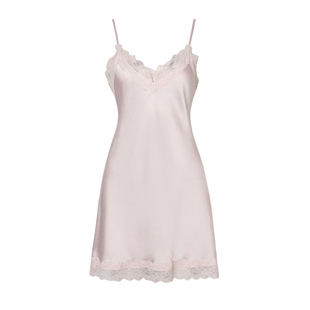DPLAYSWEET粉色纯欲风蕾丝吊带睡裙缎面轻薄舒适睡衣2026年春季