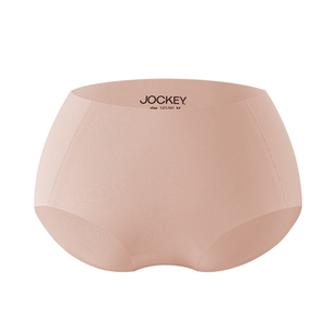 Jockey随心裁无痕内裤女士透气弹力裸感中腰三角裤女薄款单条装