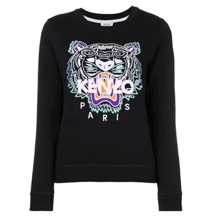 KENZO/高田贤三【断码】女士虎头撞色刺绣套头卫衣4XA 2SW705