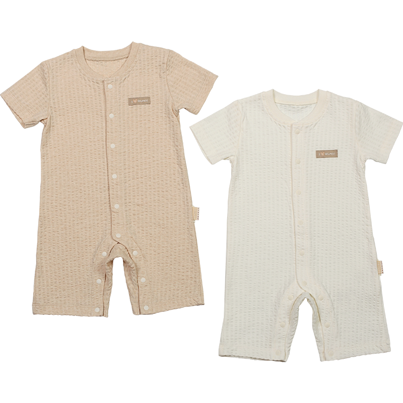 婴儿连体衣爬爬服夏季纯棉薄款衣