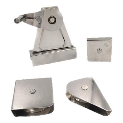 不锈钢手摇旗杆滑轮三角方形 旗杆顶部配件手拉升降专用上下吊轮