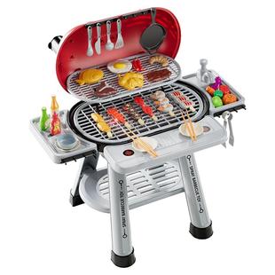 儿童仿真烤炉串玩具厨房烧烤架冒烟宝宝做饭套装煮饭过家家男女孩