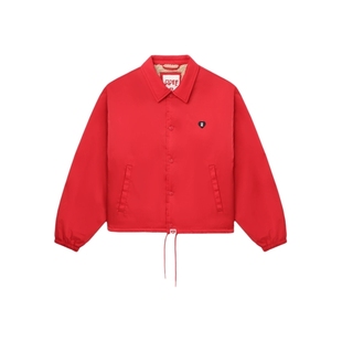 APEE女装秋冬心型徽章加绒教练夹克F108A5P