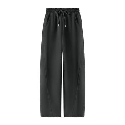 班尼路弯刀加绒运动裤女冬季新款加厚保暖小个子宽松休闲阔腿裤N