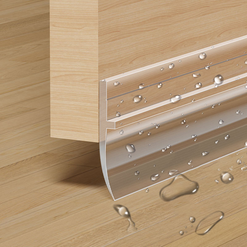 厕所门挡水条浴室玻璃门推拉门底部密封隔水淋浴房门自粘防水挡板