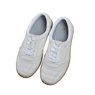 陈家沟河洛太极鞋女款软牛皮牛筋底男款四季真皮太极拳练功鞋春秋