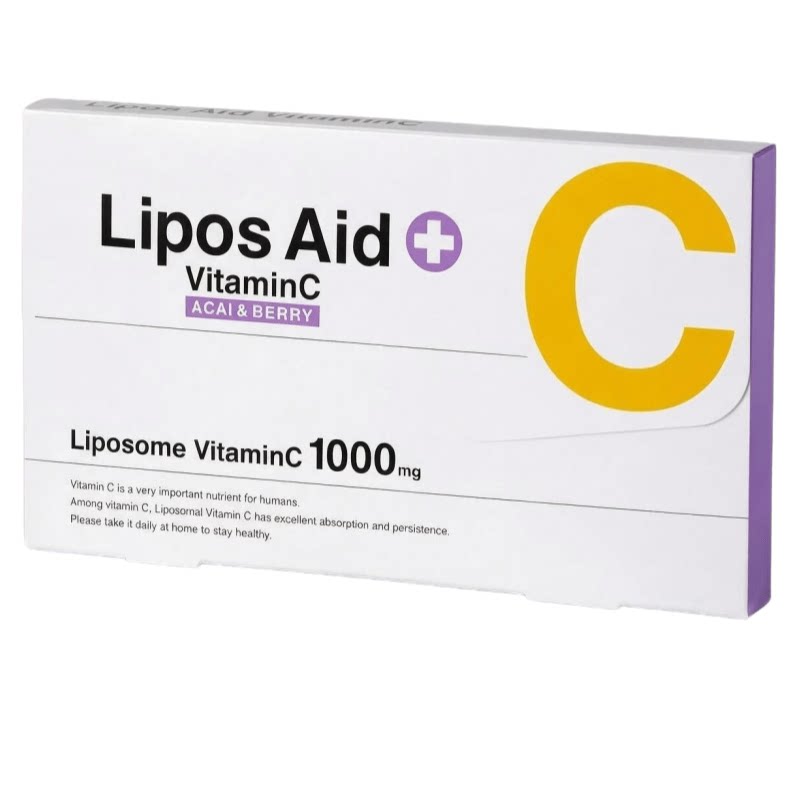 日本代购Lipos Aid高纯纳米脂质体维生素VC颗粒 巴西莓味内服营养