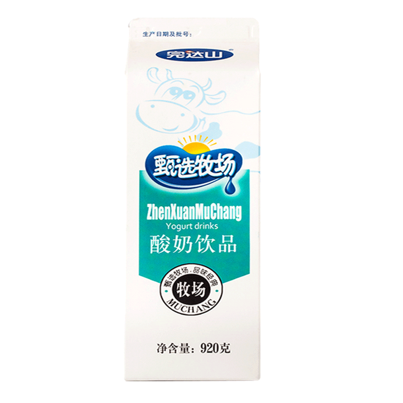【顺丰包邮】完达山甄选酸奶饮品原味常温乳酸菌发酵908*12盒整箱