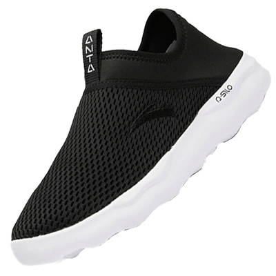 安踏男鞋一脚蹬秋冬网面透气鞋子懒人鞋男款网鞋官方旗舰运动鞋男