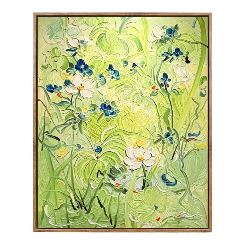 植物花卉数字油画diy填色涂色手工绘画奶油风卧室床头装饰画定制