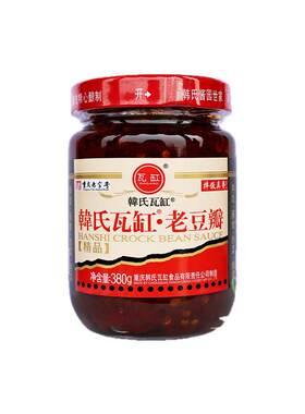 韩氏瓦缸380g老豆瓣传统酿造炒菜川菜豆瓣酱
