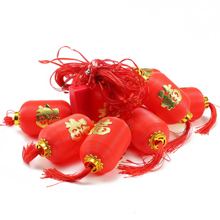 led彩灯闪灯串灯新年福字窗帘灯家用过年春节装饰户外灯笼氛围灯