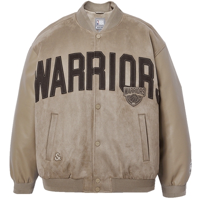 【轻暖颜值羽绒服】杰克琼斯男装NBA联名短款麂皮保暖棒球外套男