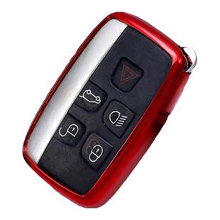 汽车钥匙包TPU软胶路虎揽胜运动版极光发现4神行2捷豹粉色保护套