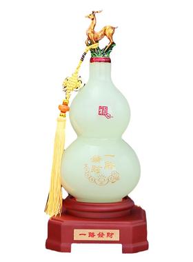 风水镇宅一路发财电视柜葫芦摆件