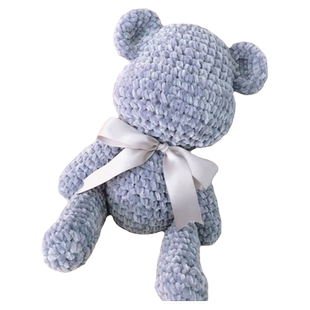 rlk光泽绒毛线3股雪尼尔金丝绒手工diy编织钩针拖鞋材料包围巾线