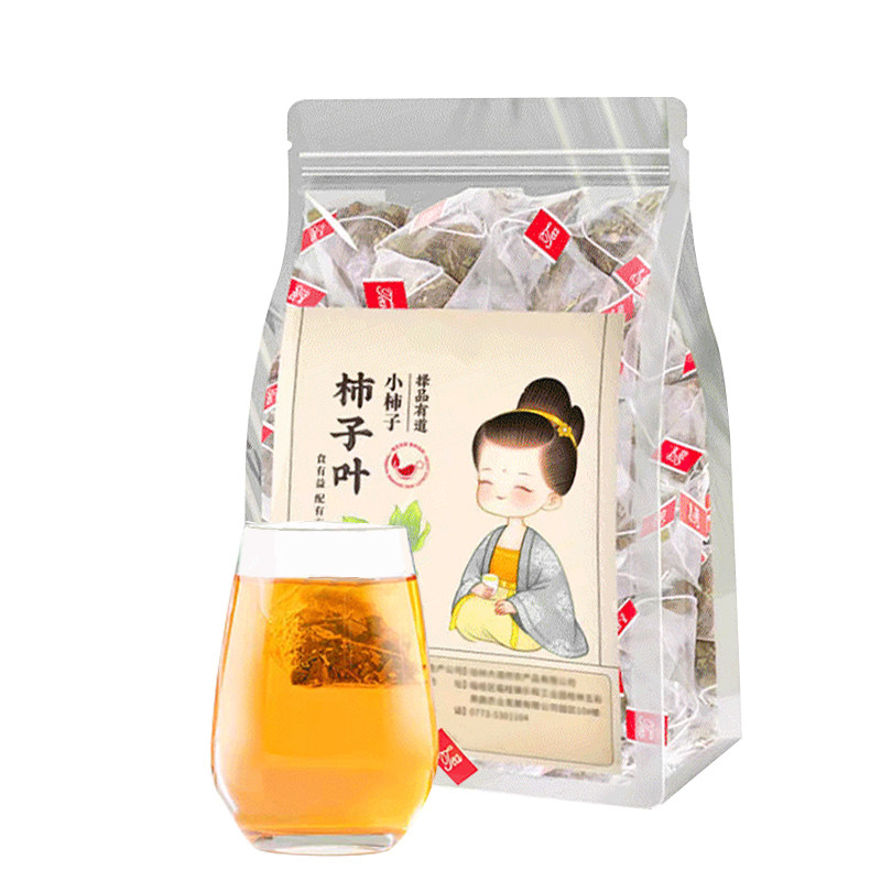 柿子叶养生茶包霜降后新鲜柿子叶