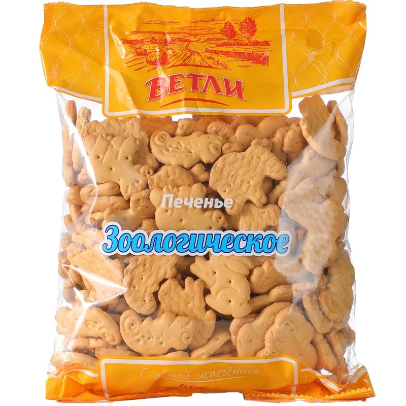 俄罗斯老式低甜发酵可可小动物饼