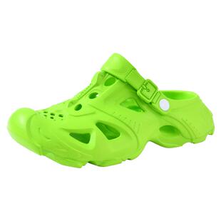 男士洞洞鞋2026新款夏季外穿包头凉鞋溯溪鞋防滑沙滩鞋凉拖鞋绿色