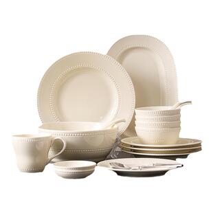 复古釉下彩珠点碗碟套装家用菜盘陶瓷饭碗汤碗鱼盘高颜值碗盘餐具