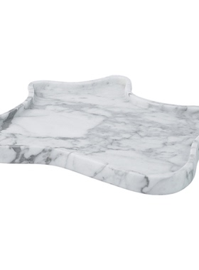 北欧风天然大理石托盘桌面