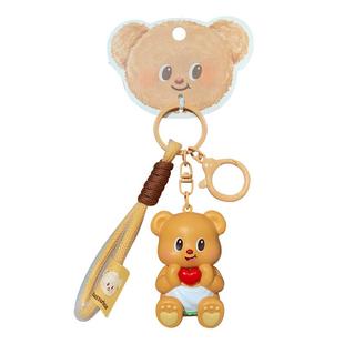 百茂泰国黄油小熊钥匙扣2026年新款男书包挂件可爱情侣钥匙链女款