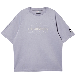 【NBA联名湖人队】杰克琼斯男装春季短袖T恤上衣字母印花休闲圆领