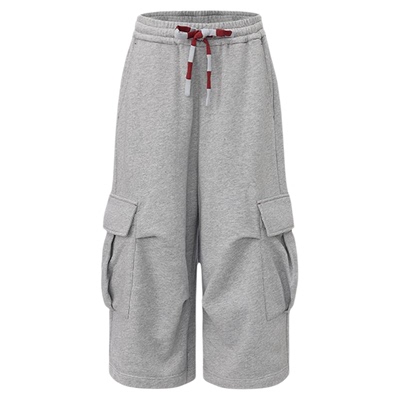 25AW运动风抽绳计廓形工装中裤