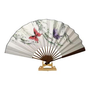 千点墨扇古装折扇双面戏曲扇越剧梁祝蝴蝶10寸9寸8寸女舞蹈古风扇