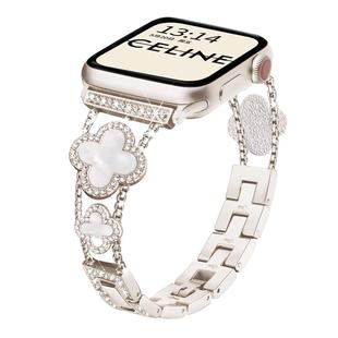 适用iwatchs8手表带新款iwatchse苹果s10智能11手表链s76手表带小众金属applewatchs9女款高级感夏天质感女士